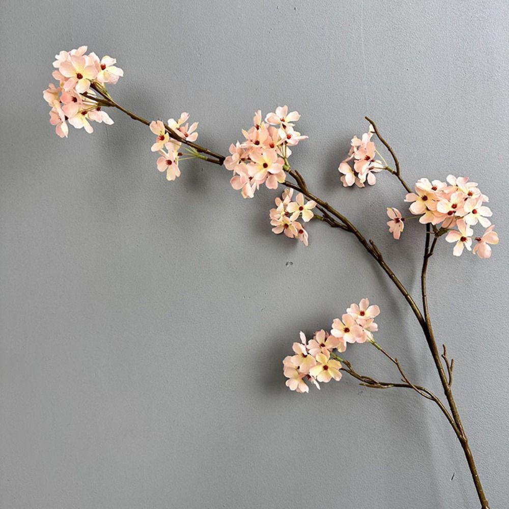 Flexible Artificial Pear Blossom  Branches Plastic Fake Plants Silk Pear Blossom  Home Garden Decor