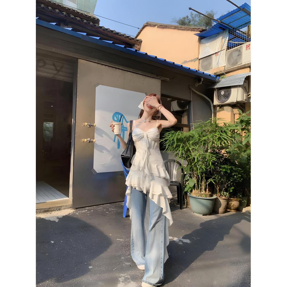 Berry Is a Bit Spicy Homemade Qiu Ye Bailu! Floral Camisole Dress Women Layered In Summer Resort Dresses