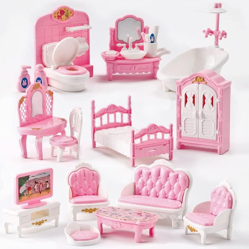 

1:12 Miniature Home Furniture Set, Doll Accessories For Bedroom, Living Room, Kitchen And Bathroom, Doll House Accessories, Gift