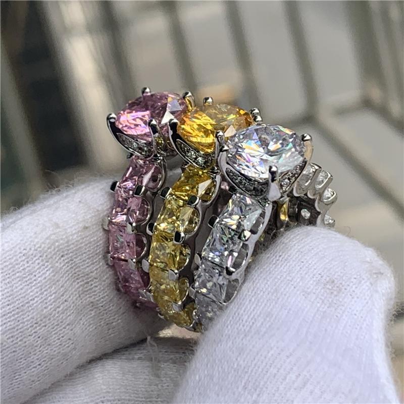Luxury Vintage Retro 925 Silver Designer Engagement Ring for Women Party Lady Gift Finger Jewelry