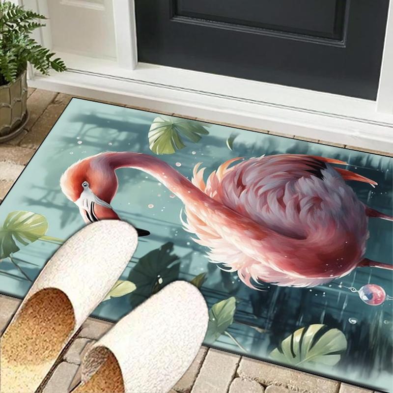 Flamingo In Tropical Paradise Office Rug Chair Mat, Entryway Carpet, Suitable for Front Door, Bedroom, Living Room, Desk, Holiday Gift