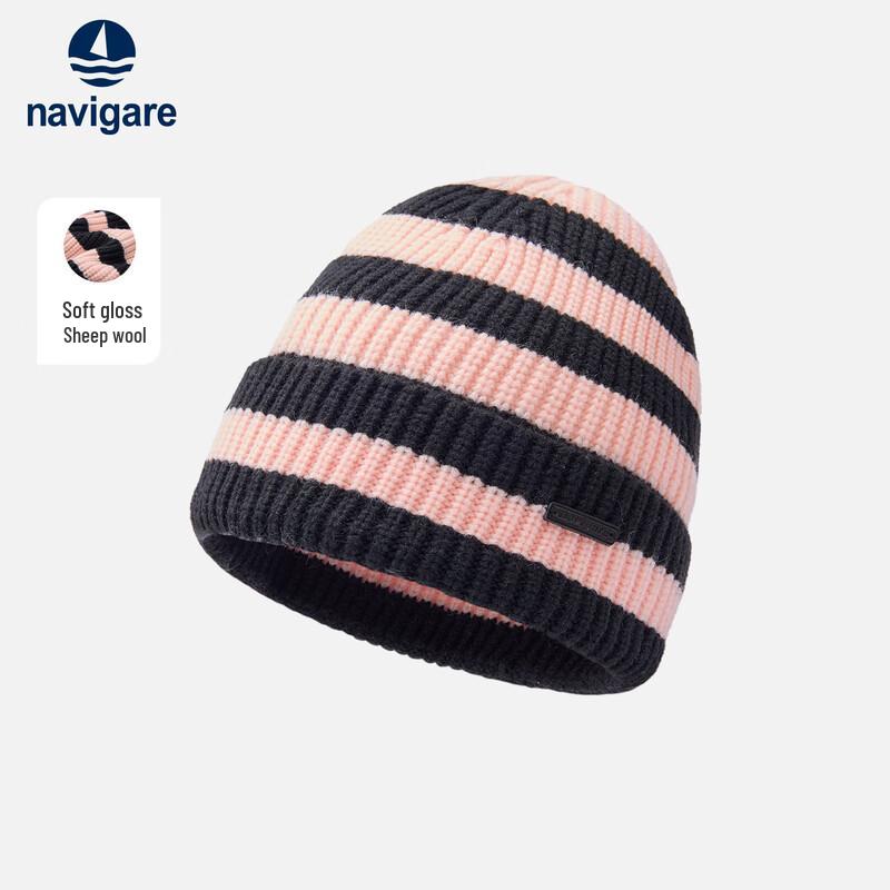 Navigare Unisex Striped Wool Knitted Beanie 50
