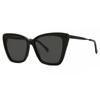 DIFF Becky Polarized Black+dark Smoke Lens Unisex Sunglasses