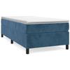 3144661 vidaXL Lit à sommier tapissier avec matelas Bleu foncé 90x200 cm