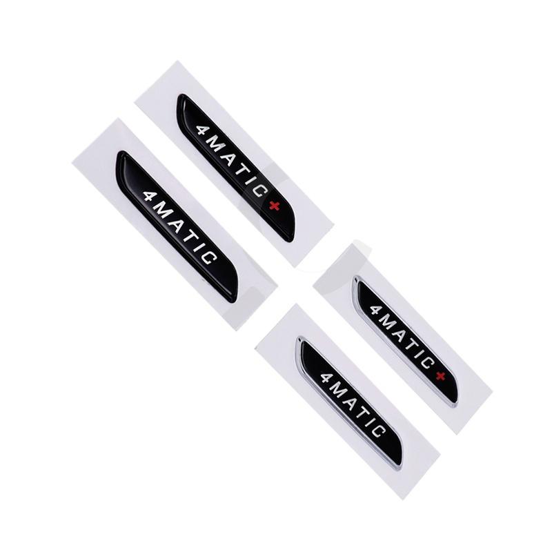 2Pcs 3D ABS 4Matic 4 Matic+ Letter Word Emblem 4Matic Car Fender Logo Stickers Rear Trunk Tailgate Decals Badge Car Accessories