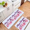Christmas Kitchen Anti-slip Mat Carpet Flannel Doormat Two-piece Set