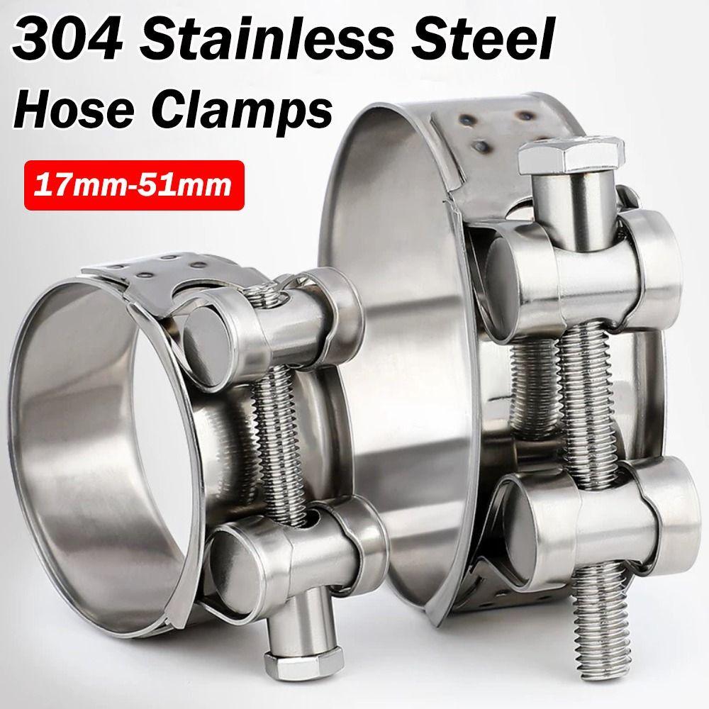 Powerful Tube Clamps 304 Stainless Steel Exhaust Air Sealing New Pipe Clip