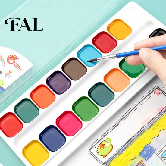 Creative Craft Materials Watercolor Paint Set, Portable Washable Solid Palette, Bright Outdoor Sketching Colors Pigment Kit, for Kids And