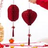 Red Chinese Lanterns Spring Festival Paper/Felt Lantern Chinese New Year Decorations Door Wall Decor Wedding Party Supplies