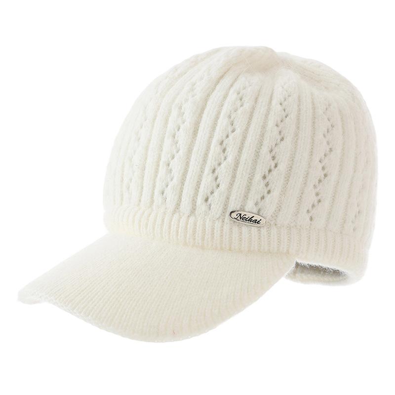 Hat Women's Fleece Thickened Knitted Cap Autumn and Winter Outdoor Fashion Windproof Warm Hat