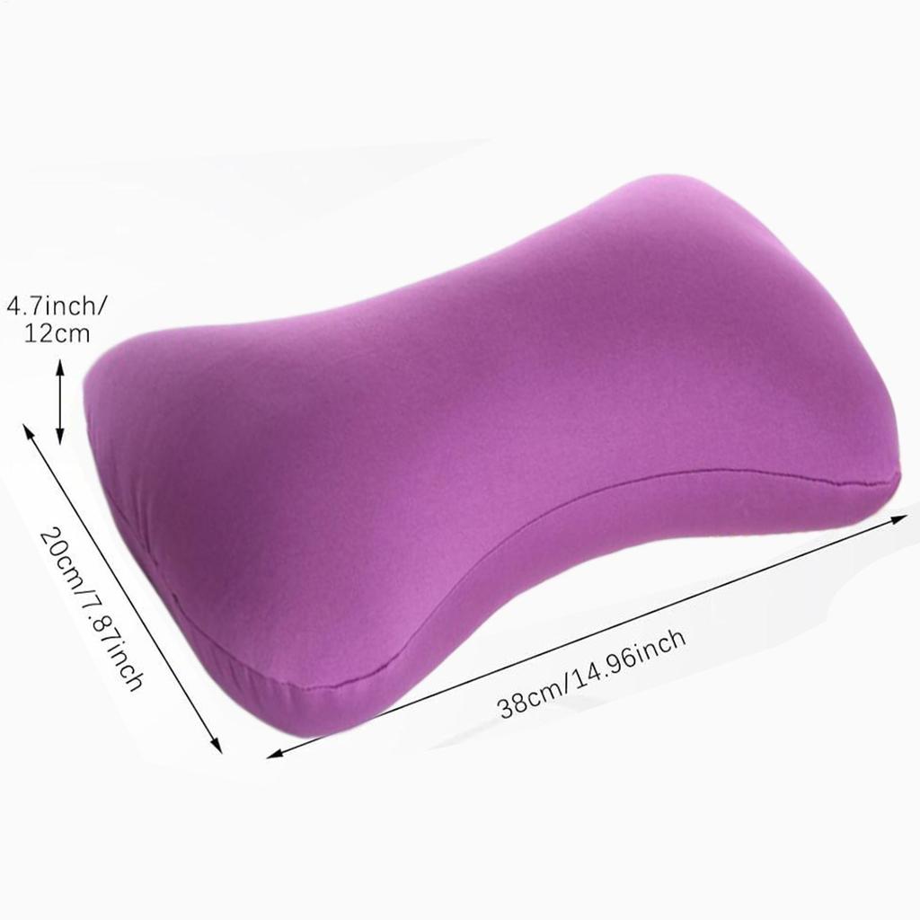 Microbead Neck Pillow Cervical Pillow Portable Support Headrest Cushion for Camping Road Trip Traveling Airplane Car Bed Flight