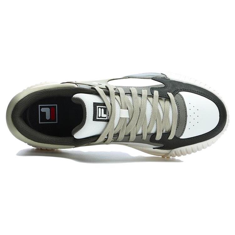 Fila BLOCKS Wear Resistant Lightweight Low Top Skateboard Shoes Men's White Green (Unisex) Skate Shoes F12M312209FSF