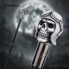 Silver Resin Skull Head Walking Cane Fashion Decorative Steel Walking Stick Gentleman Elegant Cosplay Cane Knob Crosier 92cm