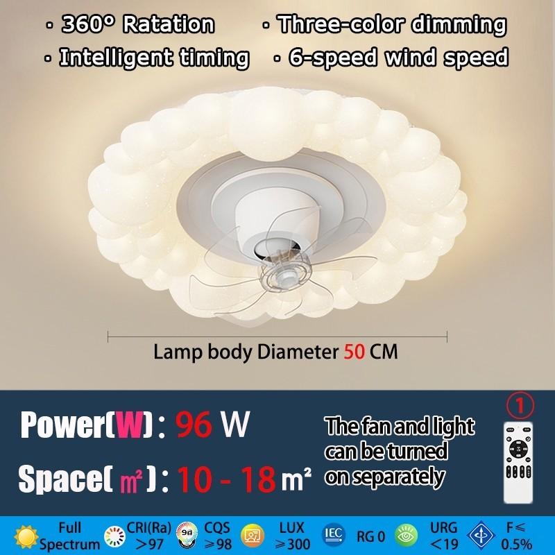 Invertorové LED osvětlení stropního ventilátoru Jídelna Elektrická lampa ventilátoru otočná o 360° Měděný motor pro domácnost Světlo stropního ventilátoru