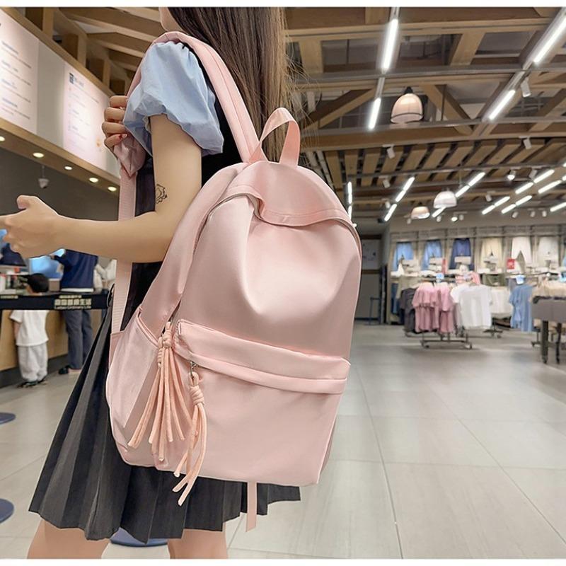 Casual large-capacity schoolbag female junior high school student girl simple high school college student backpack backpack tide