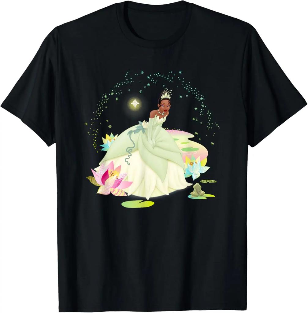 Hot Fashion Casual Disney The Princess and The Frog Tiana on A Bayou T-Shirt S-4XL Four Seasons