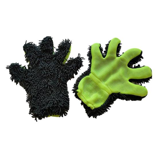 

1Pc Car Wash Glove Chenille Microfiber Vehicle Wash Glove Five Finger Reusable Cleaning Glove for Cars Trucks Motorcycles Boat Decks