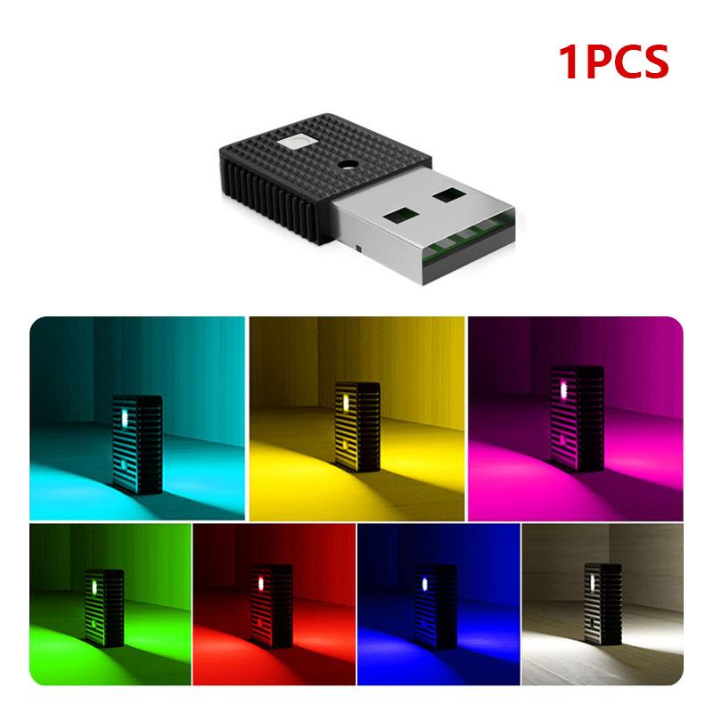 

Car Mini USB LED Lights Auto Interior Atmosphere Touch Light Emergency Lighting RGB 7 Colors Ambient Decorative Lamp