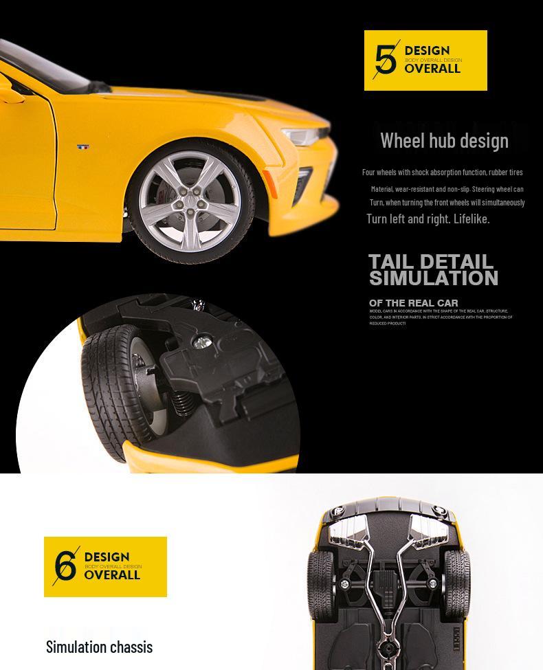Maisto 1:18 2016 Chevrolet Camaro Bumblebee Alloy Model Car