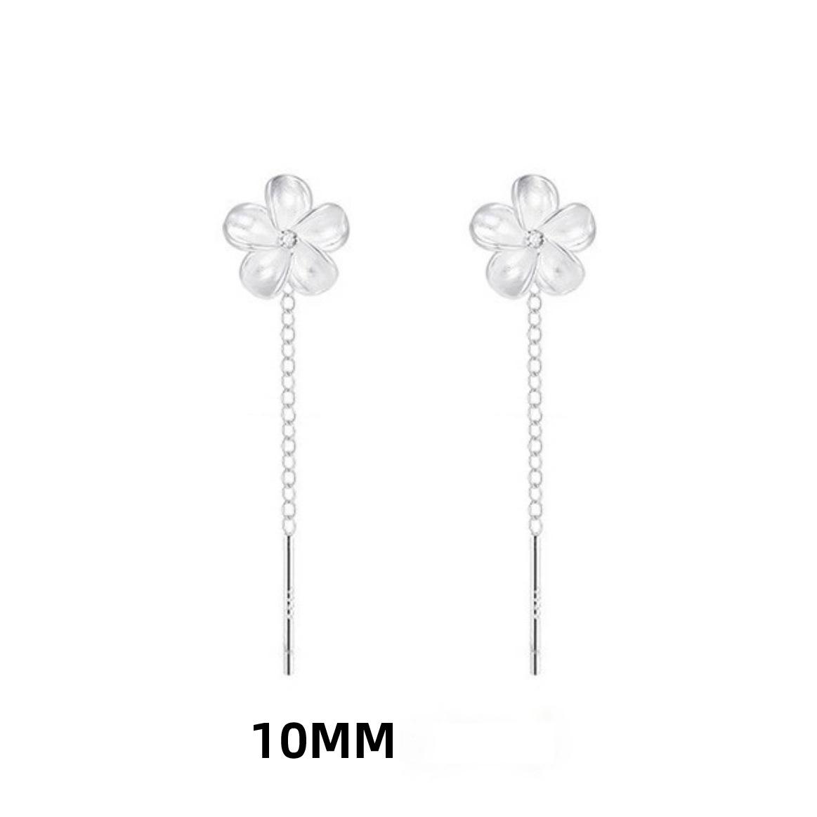 

8/10 мм матовый цветок длинные кисточки индивидуальные серьги-подвески для женщин модные ювелирные изделия минималистичные аксессуары