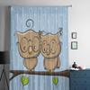 Owl On Branch Tulle Curtains For Living Room Bedroom Window Sheer Curtains Kitchen Balcony Voile Curtains