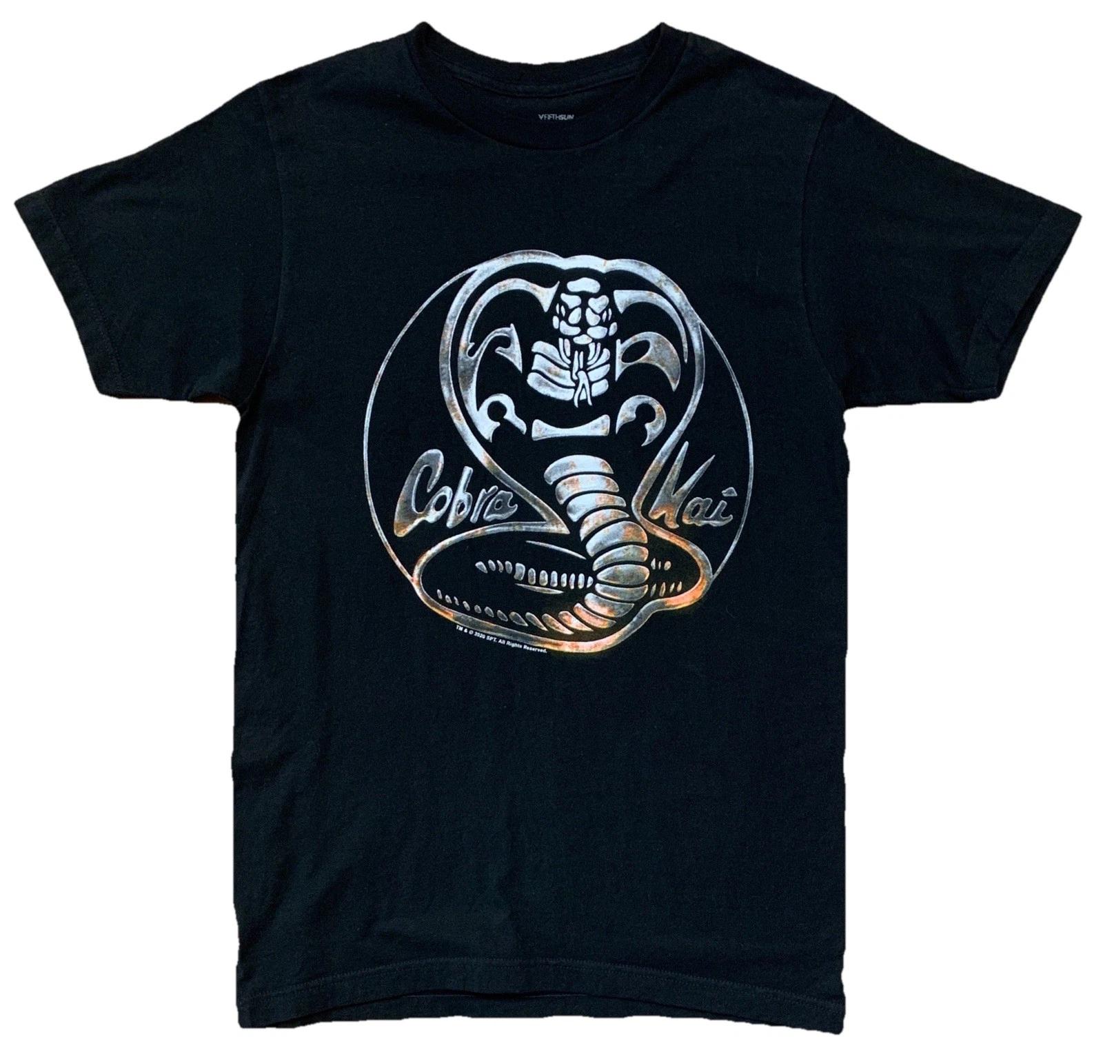 

Cobra Kai Logo Martial Arts Movie 2001 T-Shirt Black Size Small Cotton 150