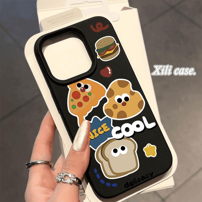 Fun Cartoon Toast Cookies for IPhone16promax Phone Case for Apple 15pro Girl 14 Creative