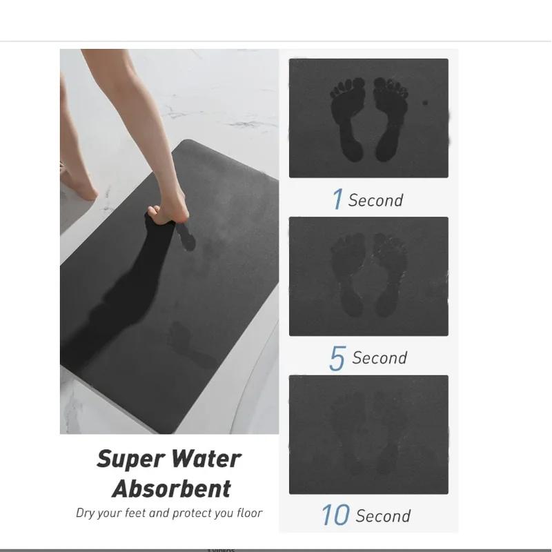 Vintage Wood Bath Mat, Quick-Dry Kitchen Mat, Non-Slip Waterproof Bathroom Mat, Ideal for Bathroom Decor