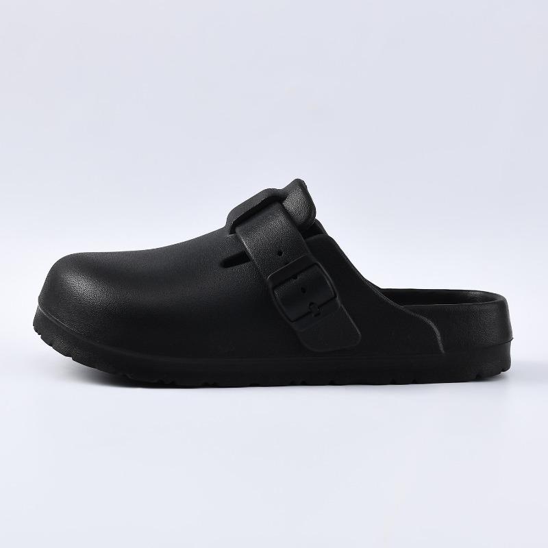 

New summer outer wear thick-bottomed bag head mop, high-end EVA breathable and non-smelly feet camping cool slippers 35-36 чорний