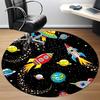 1pc Space Adventure Carpet for Office Non-Slip, Round Carpet, Soft & Comfortable, Carpet for Office, Lightweight Round Floor Mat