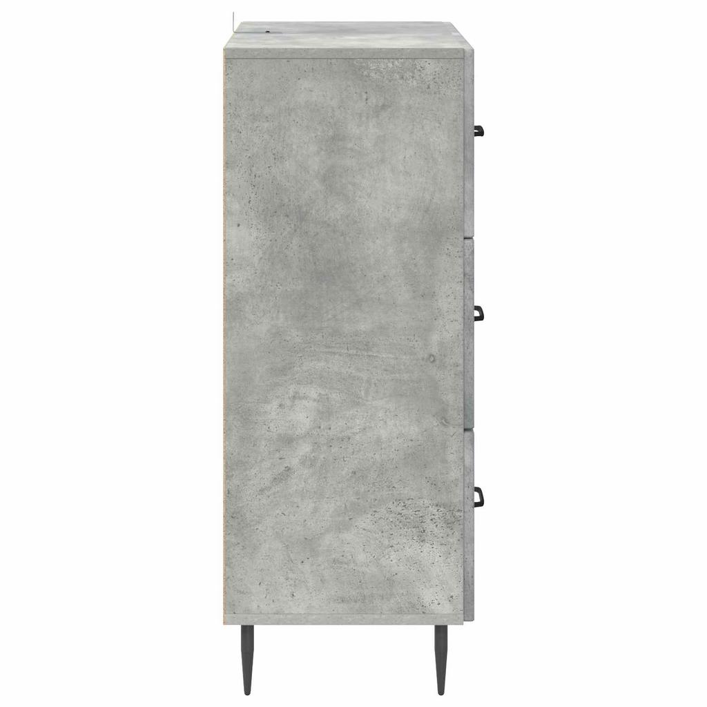 Drawer Cabinet Concrete Grey 66 x 34.5 x 89.5 cm Particleboard
