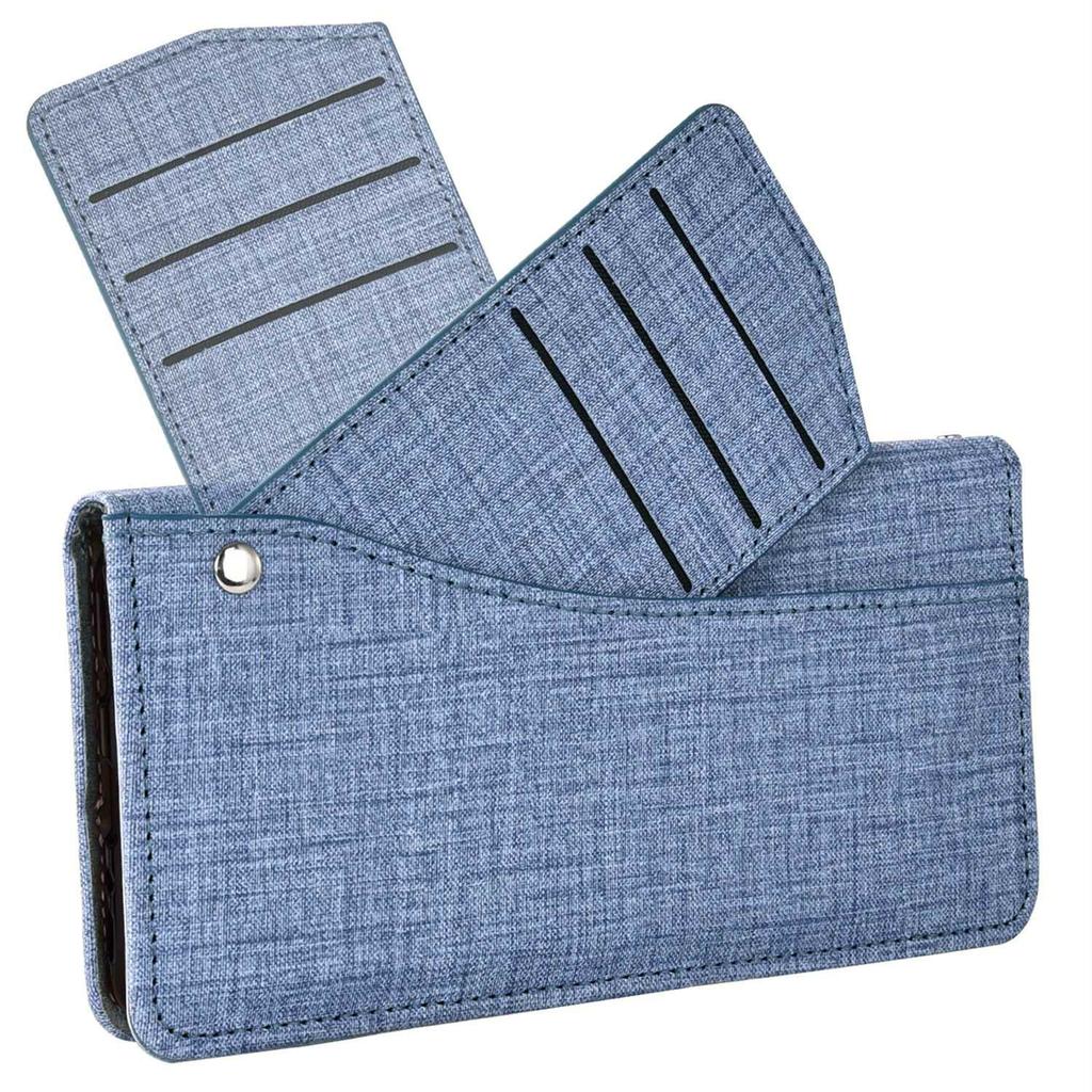 For Samsung Galaxy S26 Ultra Case Jean Cloth Texture PU Leather Wallet Phone Cover with Rotating Card Slots
