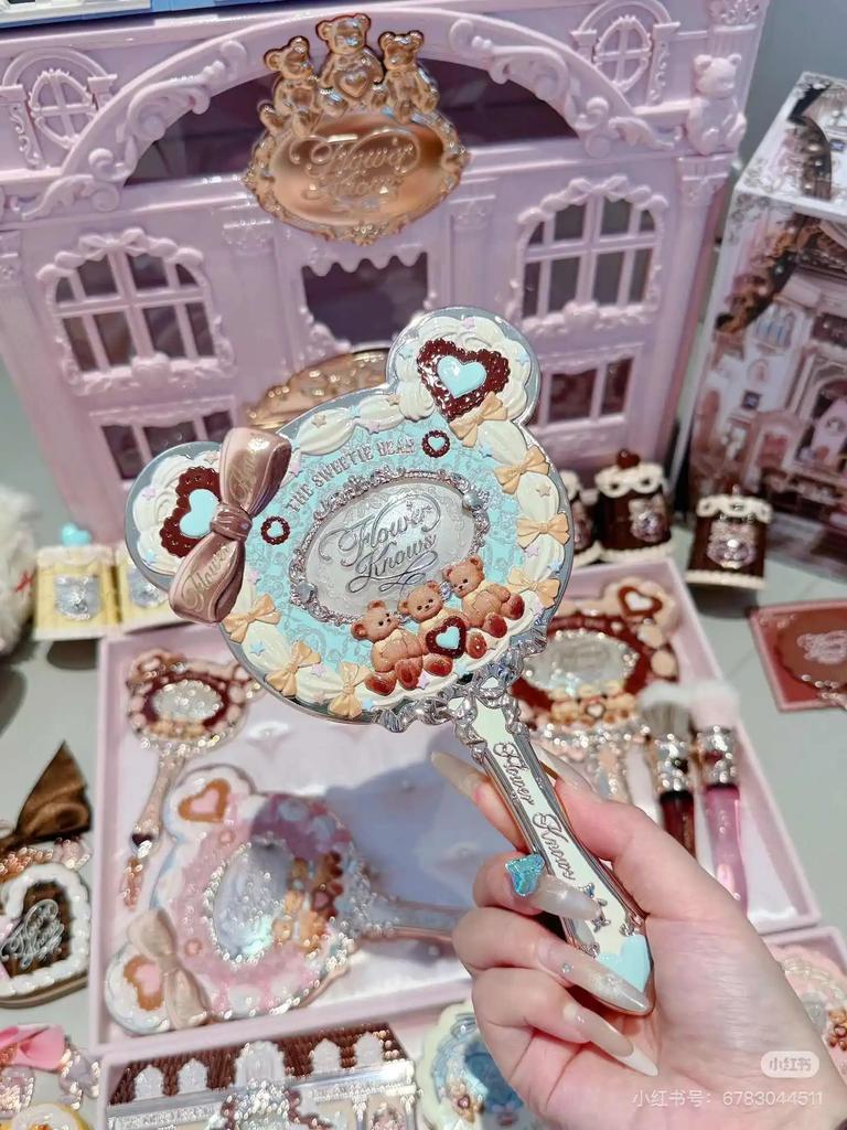 Flower Know ALL IN Bunny Garde Serie Handspiegel Make-up Compact Draagbare Cosmetische Spiegel