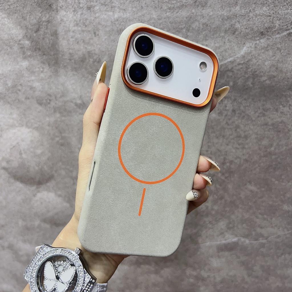 Applicable To iPhone17PROMAX Elephant Leather Pattern Magnetic Mobile Phone Case Apple 16 Advanced Sense Protective Case 15