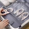 Portable Folding Clothes Hanger with Clips - Ideal for Travel and Business Trips