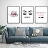 Güzel Kirpik Baskıları Makyaj İllüstrasyonu Güzellik Posteri Dekor Sanat Tuval Boyama SPA Salonu Stüdyo Duvar Dekoru HD3118