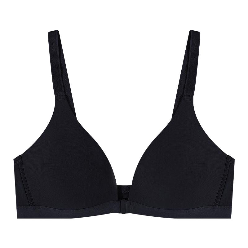 Sujetador sin costuras con cierre delantero para mujer Push Up Inalámbrico Sujetador Profundo V Color Sólido Ropa Interior Lencería Sexy Femenina