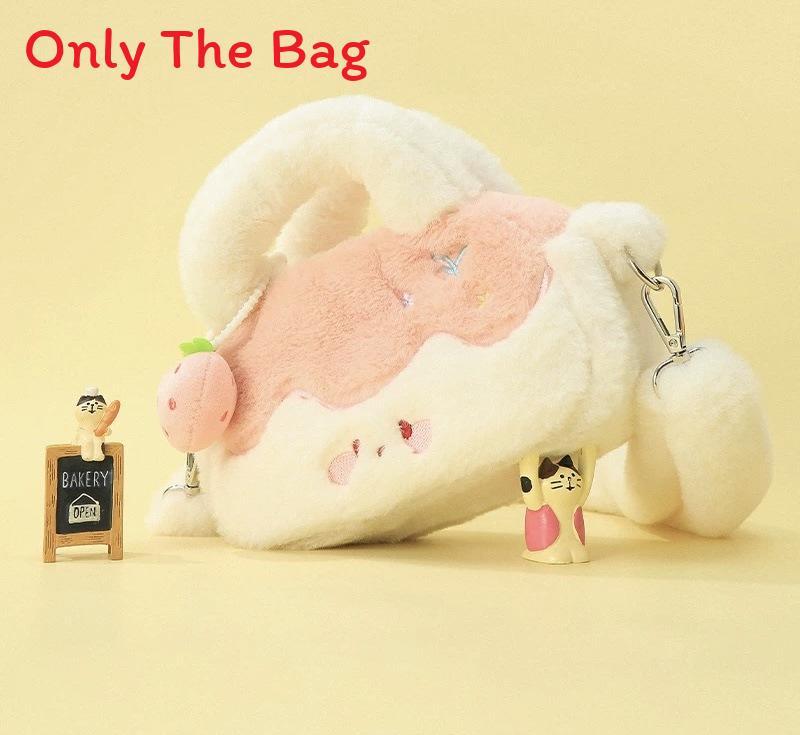 Cute Plush Small Shoulder Bag For Daily Use With Zipper Closure And Card Slots