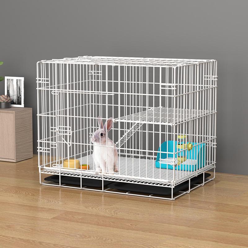 Large Indoor Rabbit Cage with Automatic Manure Cleaning for Household Use