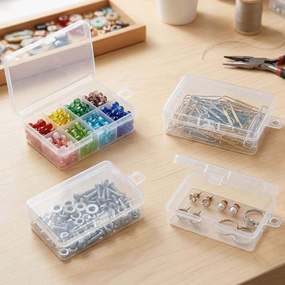 Flip Cover Transparent Storage Box Mini Sewing Storage Box Hair Clips Boxes  Gift Packaging