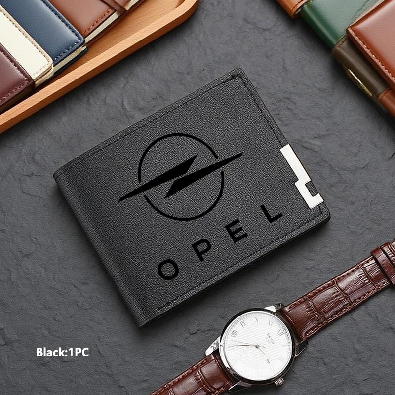 New Fashion Business Wallet Leather Car Logo Card Holder Men Coin Purse For Opel ADAM ASTRA J K CORSA E INSIGNIA MOKKA VIVA