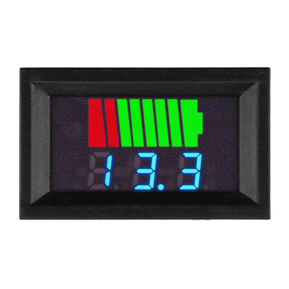 

Car Lead Acid Battery Charge Level Indicator 12V 24V 36V 48V 60V 72V Lithium Battery Capacity Meter Tester LED Tester синий