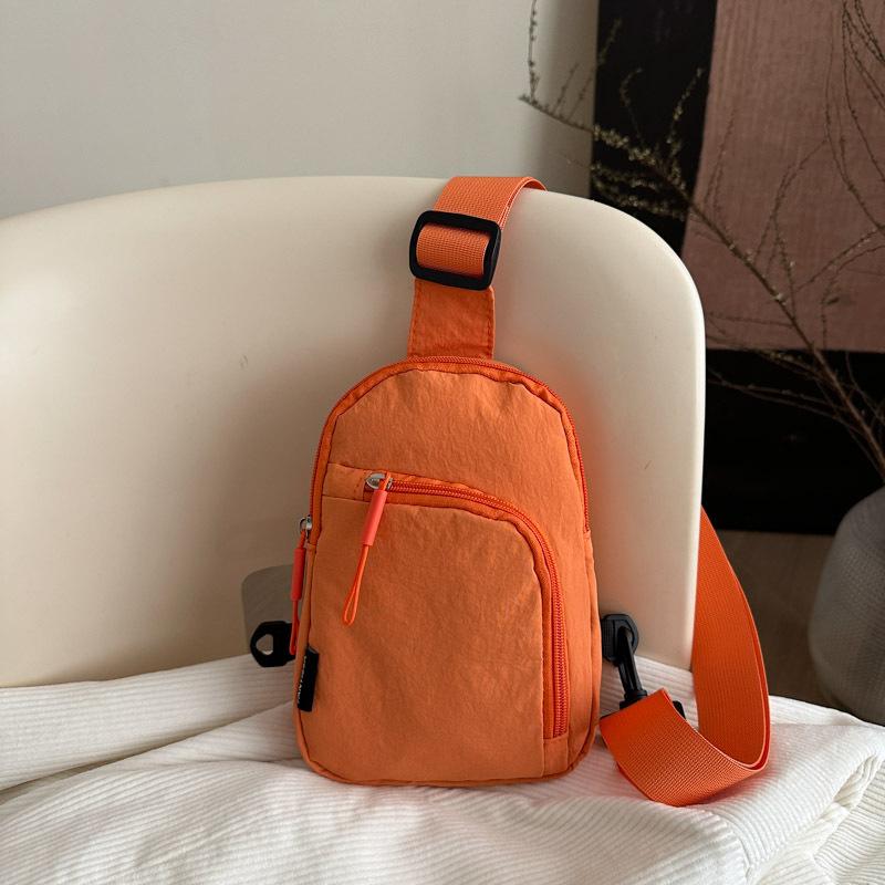 Summer new men's and women's shoulder messenger bags, solid color casual and light going out sports versatile chest bag fanny pack