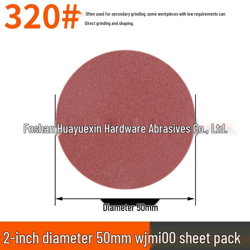 50mm Flocked Sandpaper Set, 303 Pieces (40-7000 Grit) for Metal & Wood Polishing