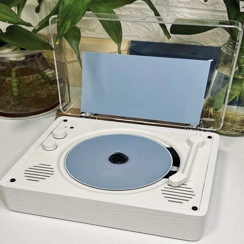 10W 5V Record Player Vintage Vinyl CD Player Mobile Bluetooth Large Battery Sound System Stereo Dual Speaker