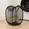 Collapsible Mesh Laundry Basket Foldable Storage Hamper Lightweight Durable Laundry Bin for Home Bathroom Organization and Storage