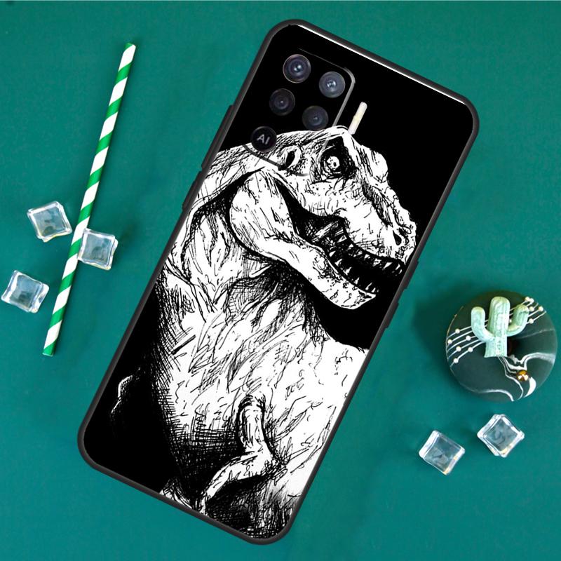 T Rex Dinosaur Tyrannosaurus Case For Oppo A17 A15 A40 A60 A80 A16 A76 A96 A18 A38 A58 A78 A98 A91 A57 A74 A94 A54S Cover