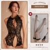 Sexy lingerie sexy teasing pajamas women open crotch lace seduction onesie free uniform suit
