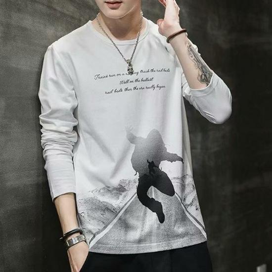 Men's Outdoor Wear-Resistant Long-Sleeve T-Shirt - Versatile Spring/Summer Thin Bottom Shirt