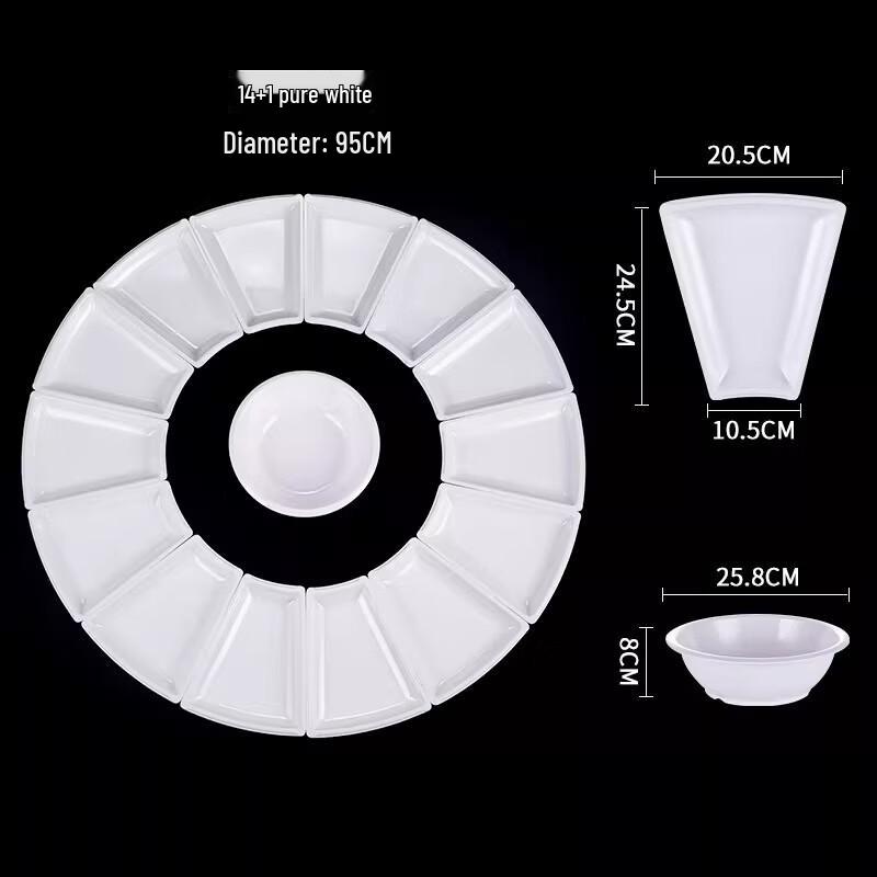 Melamine Family Dinner Plate & Bowl Set